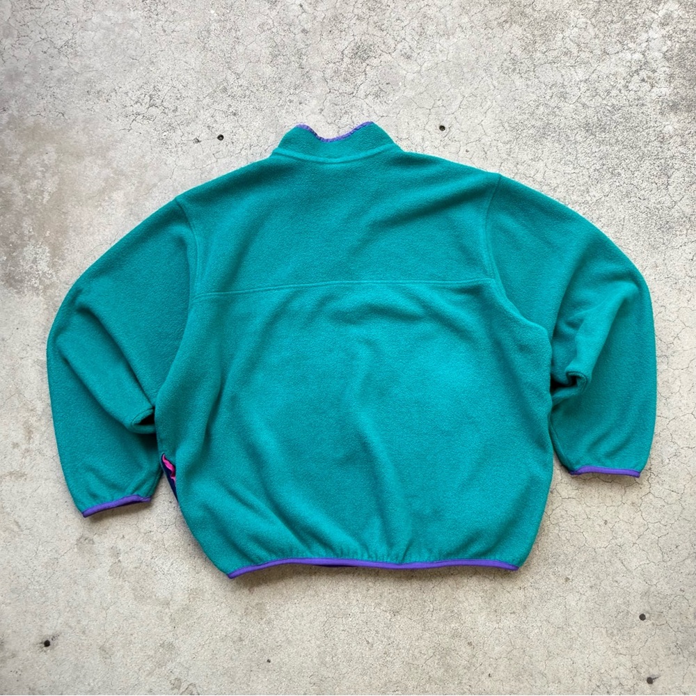 Vintage 90’s LL Bean Snap On Fleece Pullover Sweater - Picture 10 of 11